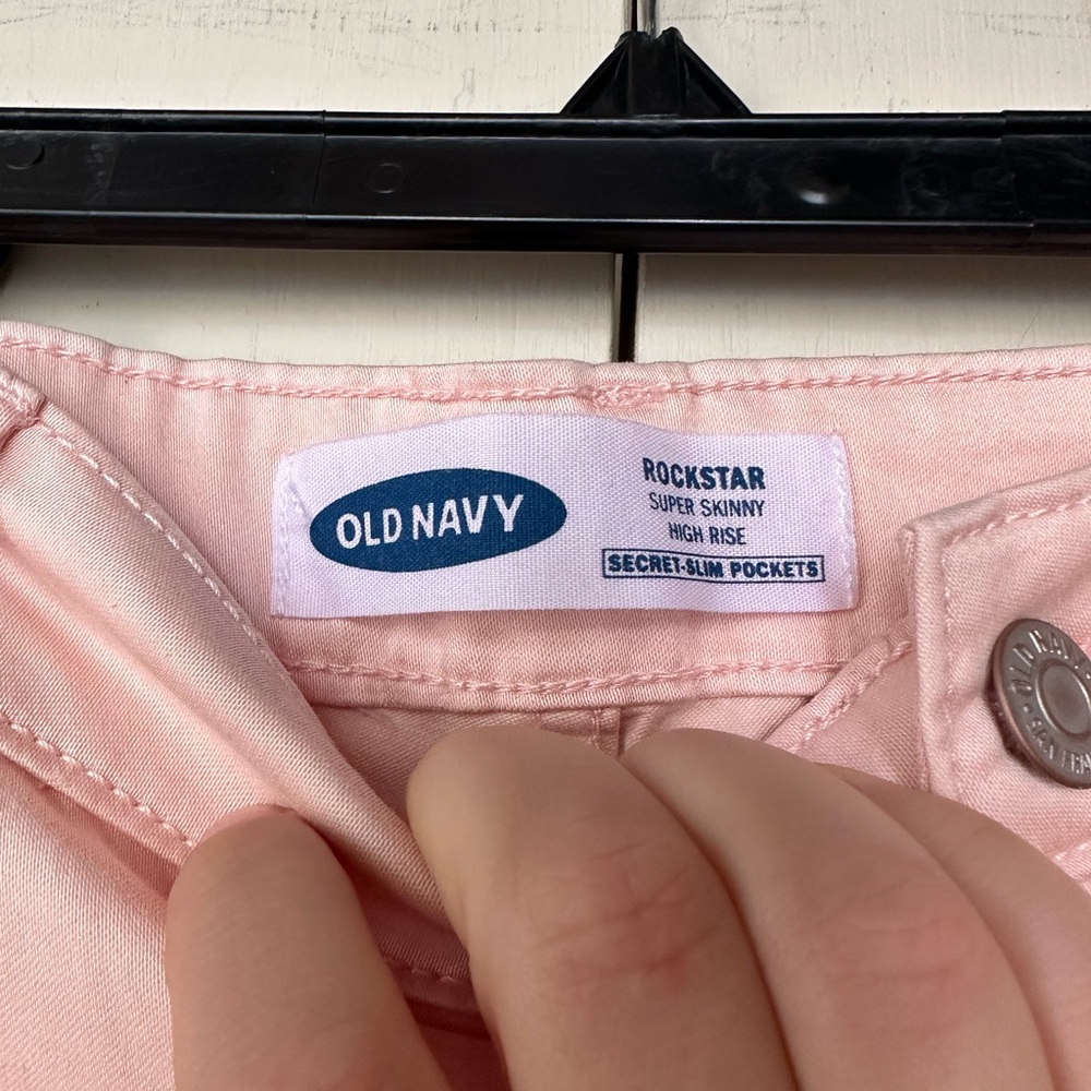 Old Navy Light Pink Straight Leg Jeans Size 16 NWT - Picture 6 of 11